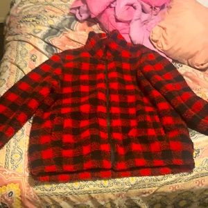 Winter Plaid jacket women’s  Color: red/black